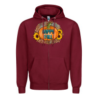 Burgundy happy fall Zipper Hoodie - AdoDesignShop