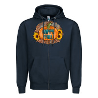 Navy happy fall Zipper Hoodie - AdoDesignShop