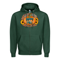 Sports Green happy fall Zipper Hoodie - AdoDesignShop