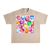 French Oak Easter Eggs Seamless Pattern Urban Heavy Tee - BundleAndBundleShop
