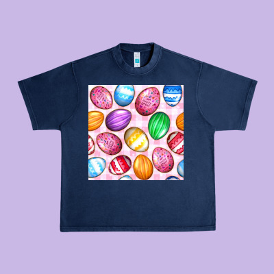 Easter Eggs Seamless Pattern Urban Heavy Tee Designed By Bundleandbundleshop