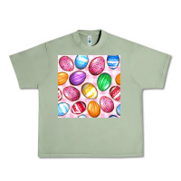 Oil Green Easter Eggs Seamless Pattern Urban Heavy Tee - BundleAndBundleShop