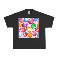 Pigment Black Easter Eggs Seamless Pattern Urban Heavy Tee - BundleAndBundleShop