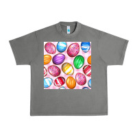 Tornado Easter Eggs Seamless Pattern Urban Heavy Tee - BundleAndBundleShop