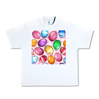 White Easter Eggs Seamless Pattern Urban Heavy Tee - BundleAndBundleShop