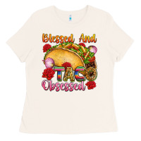 Bone Blessed and taco obsessed Mexico Ladies Tee - FaDigitalArtStudio