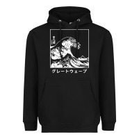 Black the great wave off kanagawa Heavyweight Hoodie - artisFamous