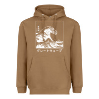 Toasted Coconut the great wave off kanagawa Heavyweight Hoodie - artisFamous