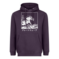 Plum the great wave off kanagawa Heavyweight Hoodie - artisFamous