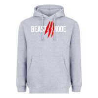 Heather Grey beast mode Heavyweight Hoodie - artisFamous