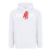 White beast mode Heavyweight Hoodie - artisFamous