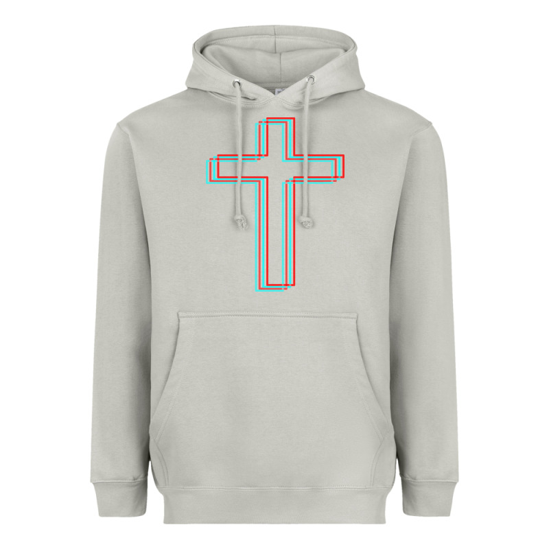 A Neon Christian Cross Heavyweight Hoodie by artisFamous | Teevron