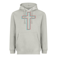 Moon Dust A Neon Christian Cross Heavyweight Hoodie - artisFamous