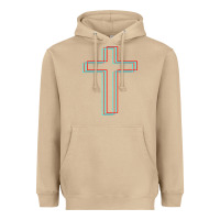 Mushroom A Neon Christian Cross Heavyweight Hoodie - artisFamous