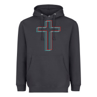 Smoke A Neon Christian Cross Heavyweight Hoodie - artisFamous