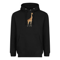 Black Giraffe Heavyweight Hoodie - artisFamous