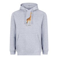 Heather Grey Giraffe Heavyweight Hoodie - artisFamous