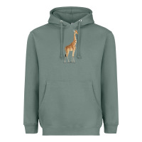 Sage Giraffe Heavyweight Hoodie - artisFamous