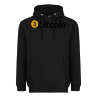 Black vintage look bitcoin Heavyweight Hoodie - artisFamous
