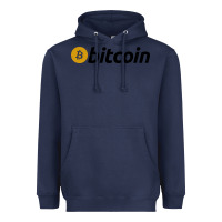 Navy vintage look bitcoin Heavyweight Hoodie - artisFamous