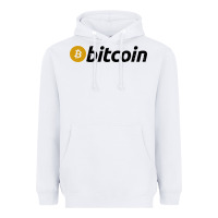White vintage look bitcoin Heavyweight Hoodie - artisFamous