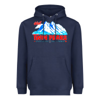 Navy visit twin peaks Heavyweight Hoodie - artisFamous