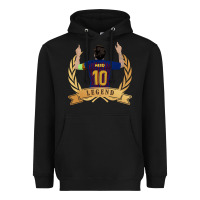 Black Messi The Legend Heavyweight Hoodie - artisFamous