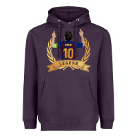 Plum Messi The Legend Heavyweight Hoodie - artisFamous