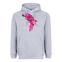 Heather Grey pink parrot T-shirts Heavyweight Hoodie - artisFamous