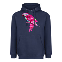 Navy pink parrot T-shirts Heavyweight Hoodie - artisFamous