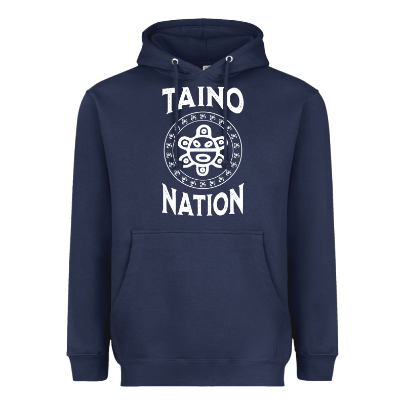 White Taino Nation Coqui Sun Boricua Taino Heavyweight Hoodie by artisFamous | Teevron