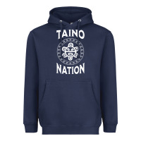 Navy white taino nation coqui sun boricua taino Heavyweight Hoodie - artisFamous