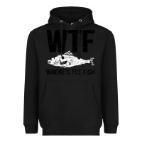 Black wtf where's the fish Heavyweight Hoodie - artisFamous