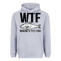 Heather Grey wtf where's the fish Heavyweight Hoodie - artisFamous