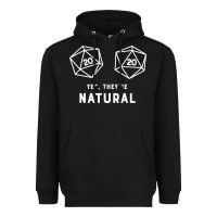 Black yes they're natural 20 dice funny rpg gamer Heavyweight Hoodie - artisFamous