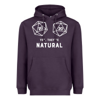 Plum yes they're natural 20 dice funny rpg gamer Heavyweight Hoodie - artisFamous