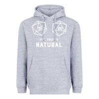 Heather Grey yes they're natural 20 dice funny rpg gamer Heavyweight Hoodie - artisFamous