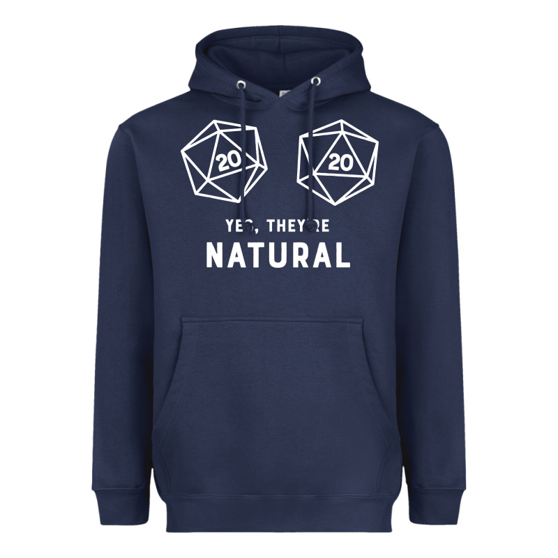 Yes They're Natural 20 Dice Funny Rpg Gamer Heavyweight Hoodie by artisFamous | Teevron