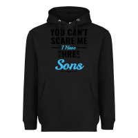 Black you can't scare me i have three sons Heavyweight Hoodie - artisFamous