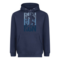 Navy Run Running | for Runners Heavyweight Hoodie - artisFamous