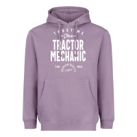 Lavender Tractor Mechanic Gift Funny Job Title Profession Birthday Idea Heavyweight Hoodie - artisFamous