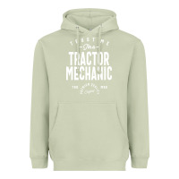Matcha Tractor Mechanic Gift Funny Job Title Profession Birthday Idea Heavyweight Hoodie - artisFamous
