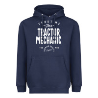 Navy Tractor Mechanic Gift Funny Job Title Profession Birthday Idea Heavyweight Hoodie - artisFamous