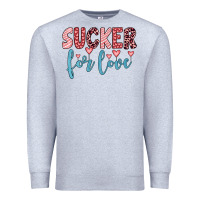 Heather Grey sucker for love Premium Sweatshirt - JahusDesignShop