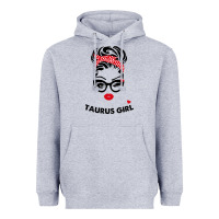 Heather Grey taurus girl Heavyweight Hoodie - artisFamous