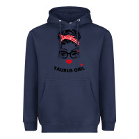 Navy taurus girl Heavyweight Hoodie - artisFamous