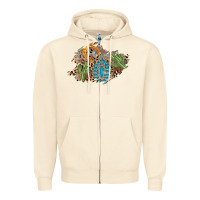 Sandshell horseshoe leopard gemstone cactus patch Zipper Hoodie - AdoDesignShop
