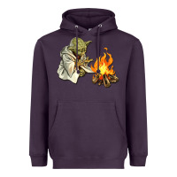 Plum Yoda is warming up Heavyweight Hoodie - artisFamous
