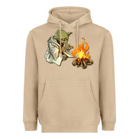 Mushroom Yoda is warming up Heavyweight Hoodie - artisFamous
