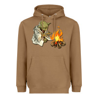 Toasted Coconut Yoda is warming up Heavyweight Hoodie - artisFamous